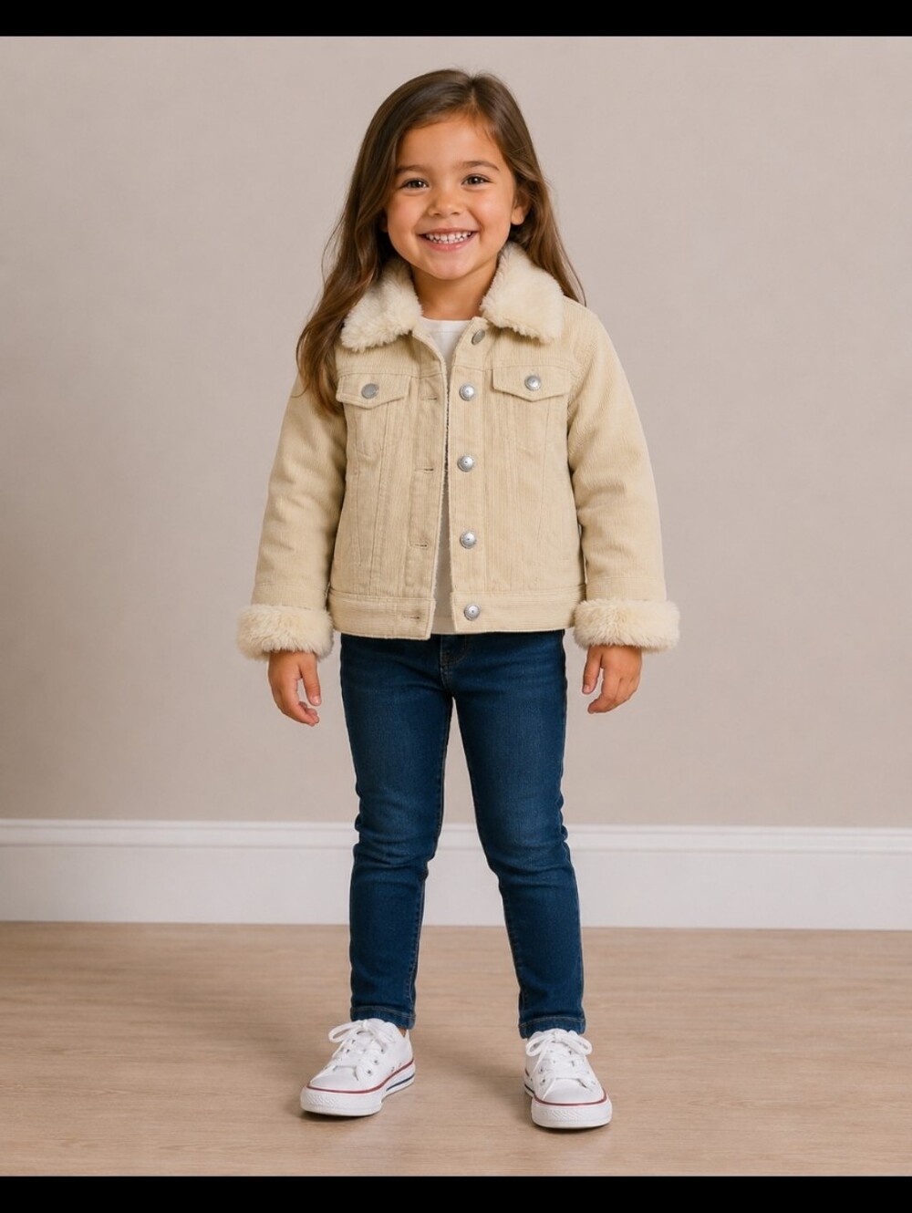 LEVI'S 3 in 1 Trucker Corduroy Faux Fur Double Jacket 4